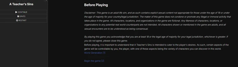 A Teacher's Sins